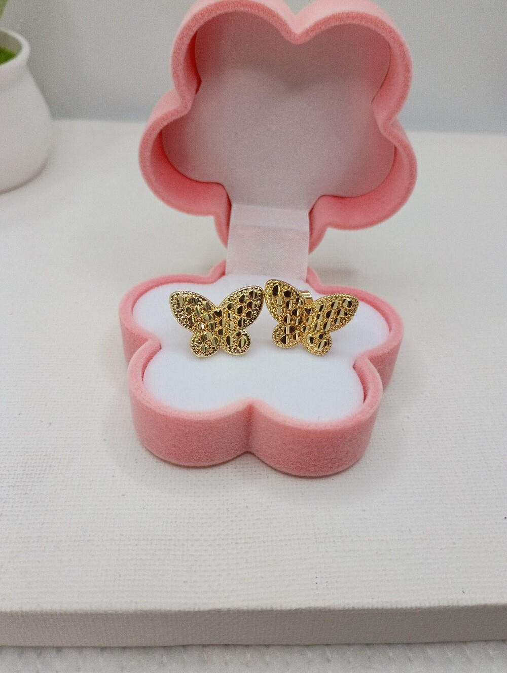 Butterfly Nugget Stud Earrings